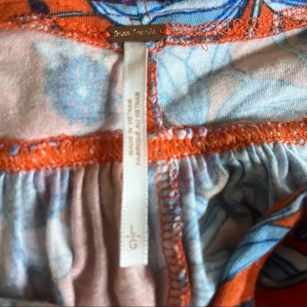 Free People Keepin’ On Orange Shirt - Size Large
